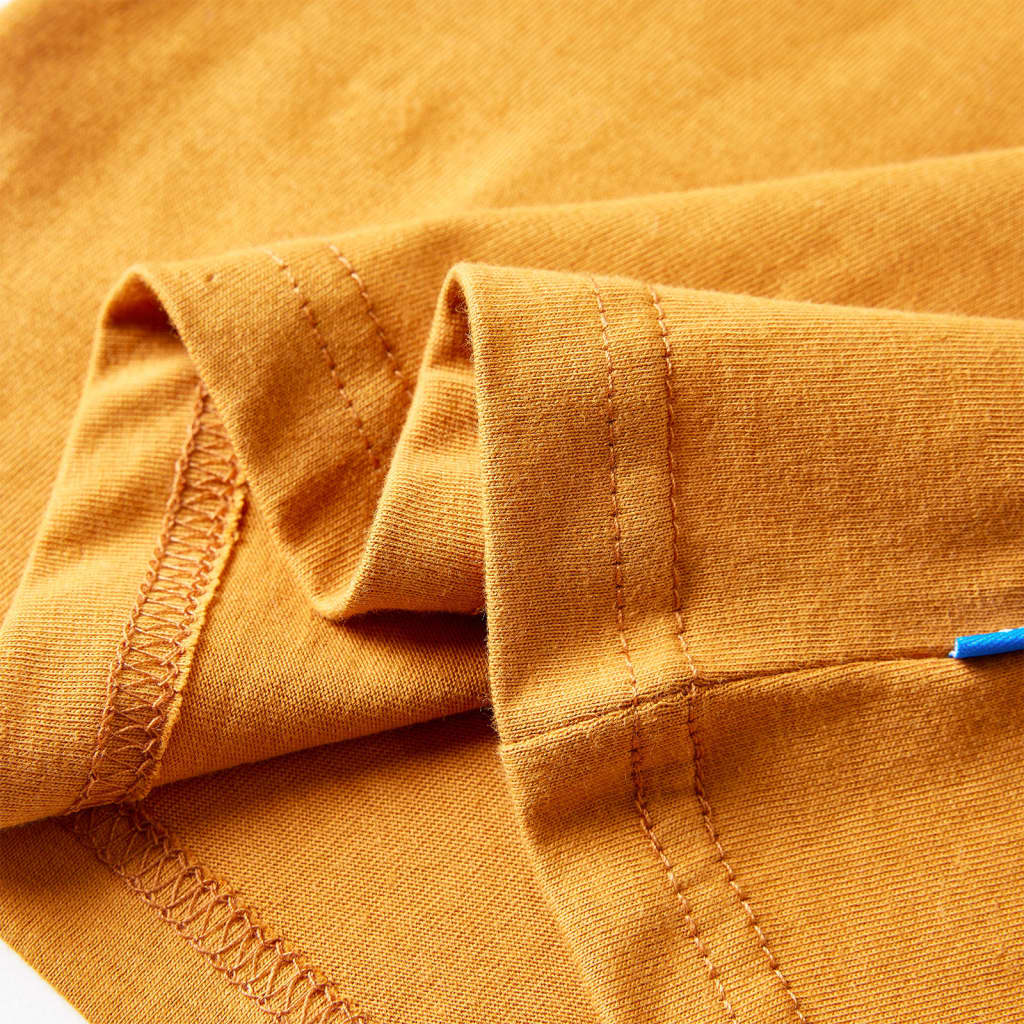 T-shirt manches longues pour enfant taille 92 jaune ocre - ocre, 92 (1 5-2 ans) - number 6.
