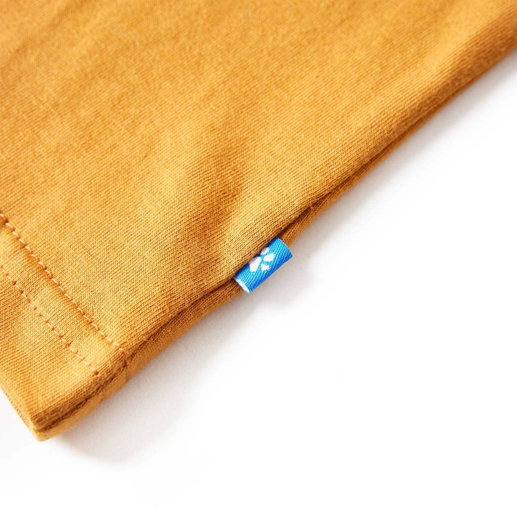 T-shirt manches longues pour enfant taille 92 jaune ocre - ocre, 92 (1 5-2 ans) - number 5.