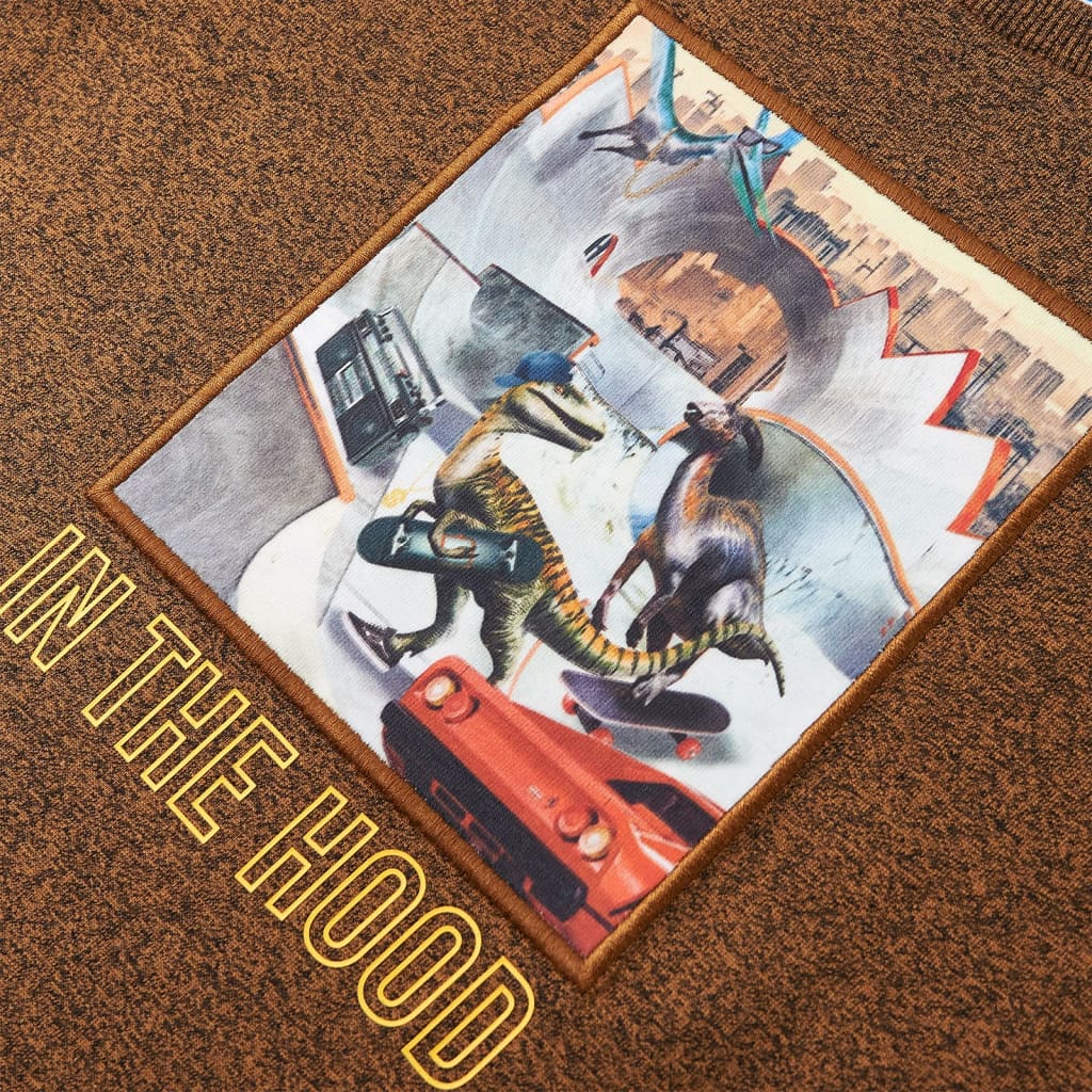 T-shirt à manches longues pour enfant taille 92 cognac melange - couleur cognac, 92 (1 5-2 ans) - number 4.