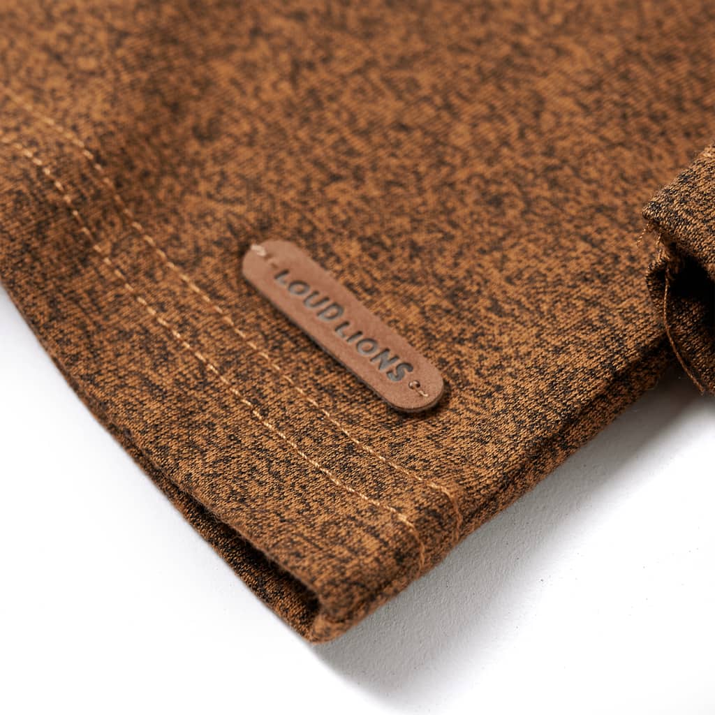 T-shirt à manches longues pour enfant taille 92 cognac melange - couleur cognac, 92 (1 5-2 ans) - number 5.