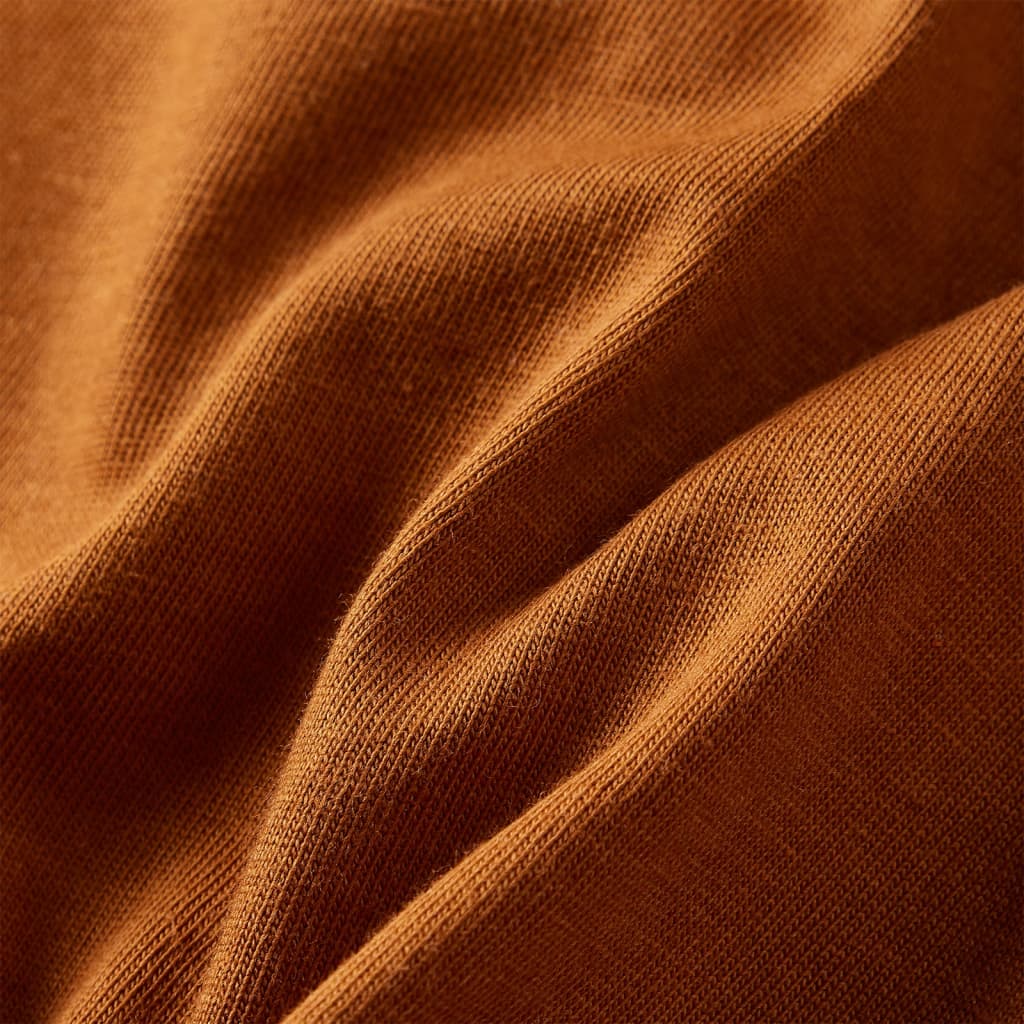 T-shirt à manches longues pour enfant taille 92 - couleur cognac, 92 (1 5-2 ans) - number 8.