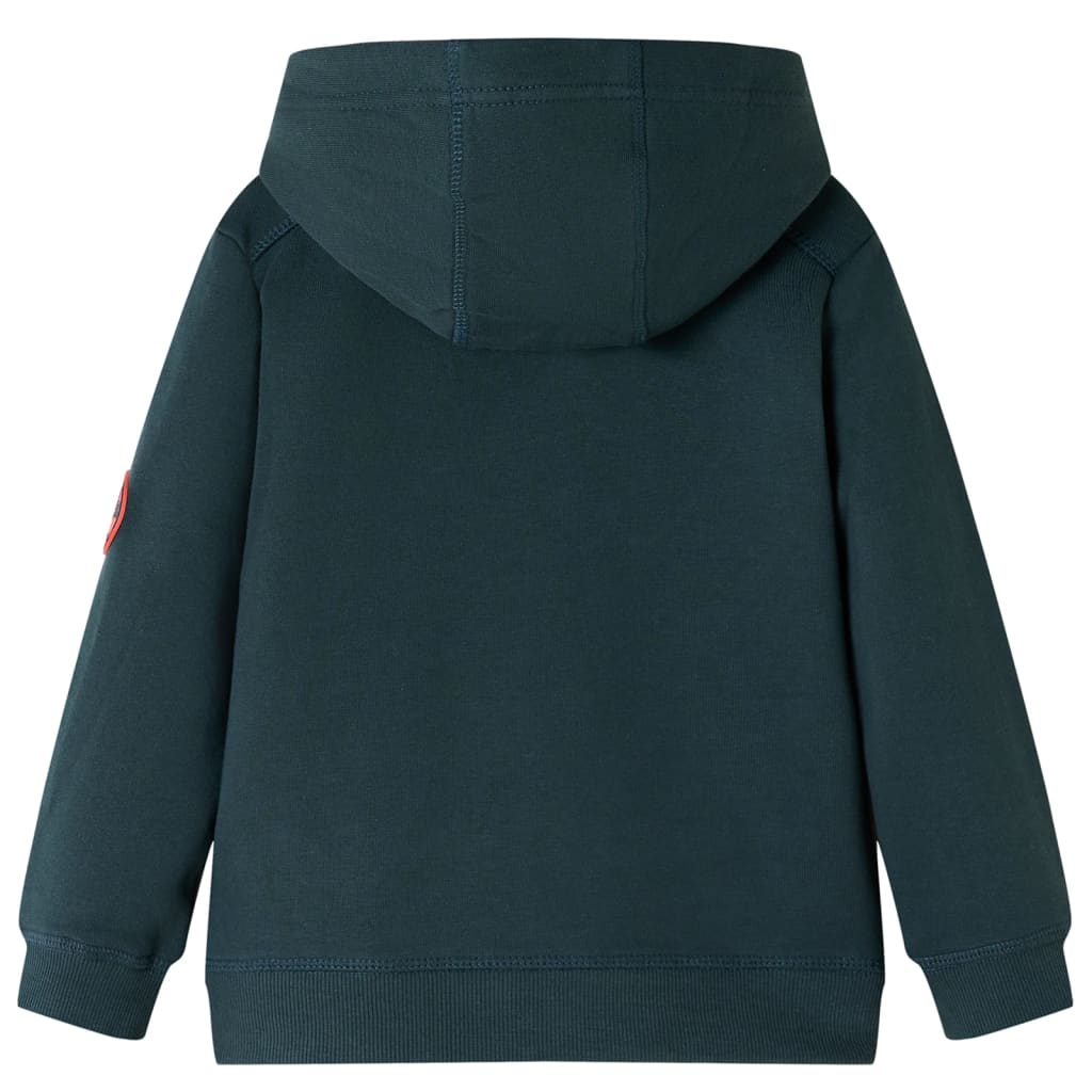 Sweat à capuche pour enfant taille 92 vert foncé - 92 (1 5-2 ans) - number 2.