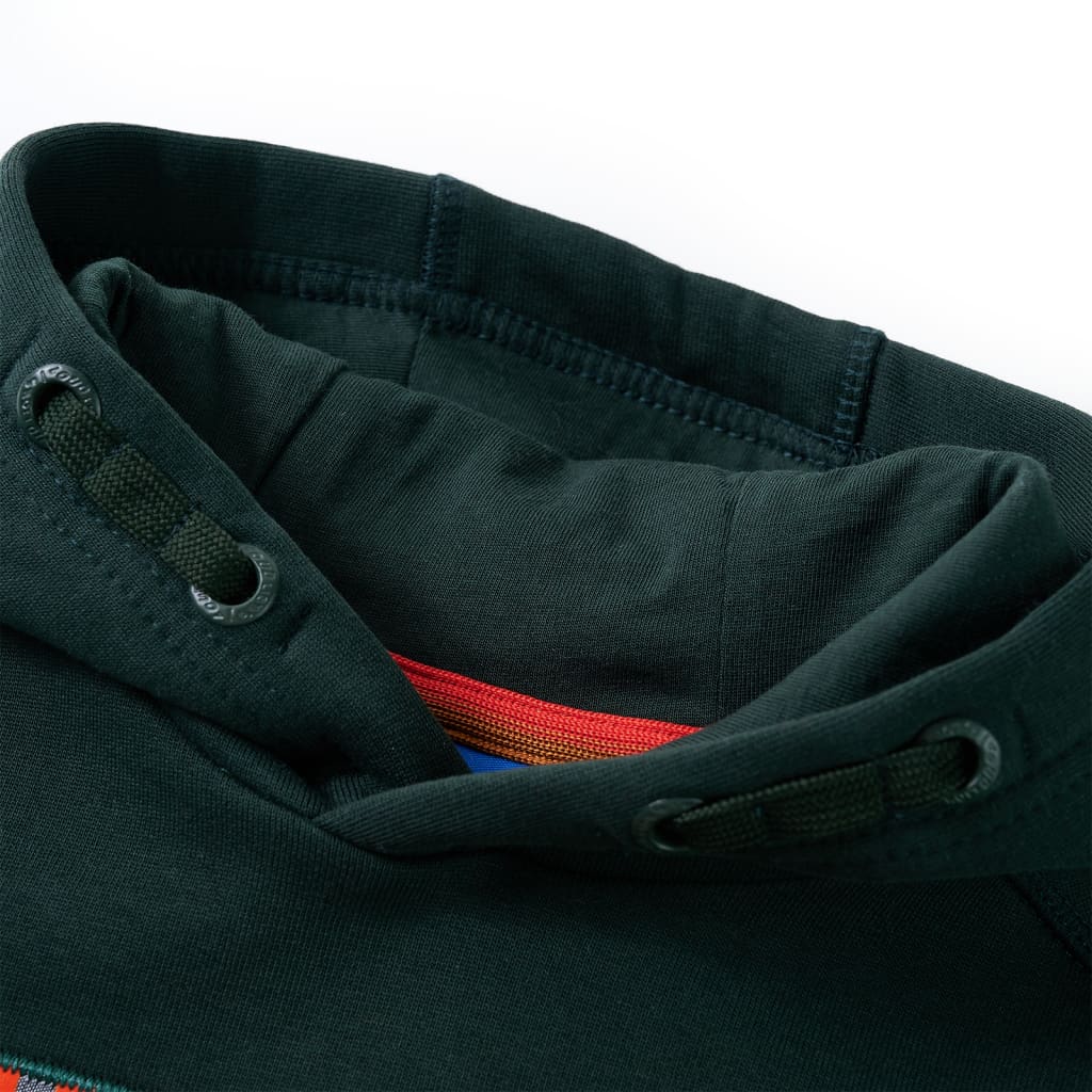 Sweat à capuche pour enfant taille 92 vert foncé - 92 (1 5-2 ans) - number 3.