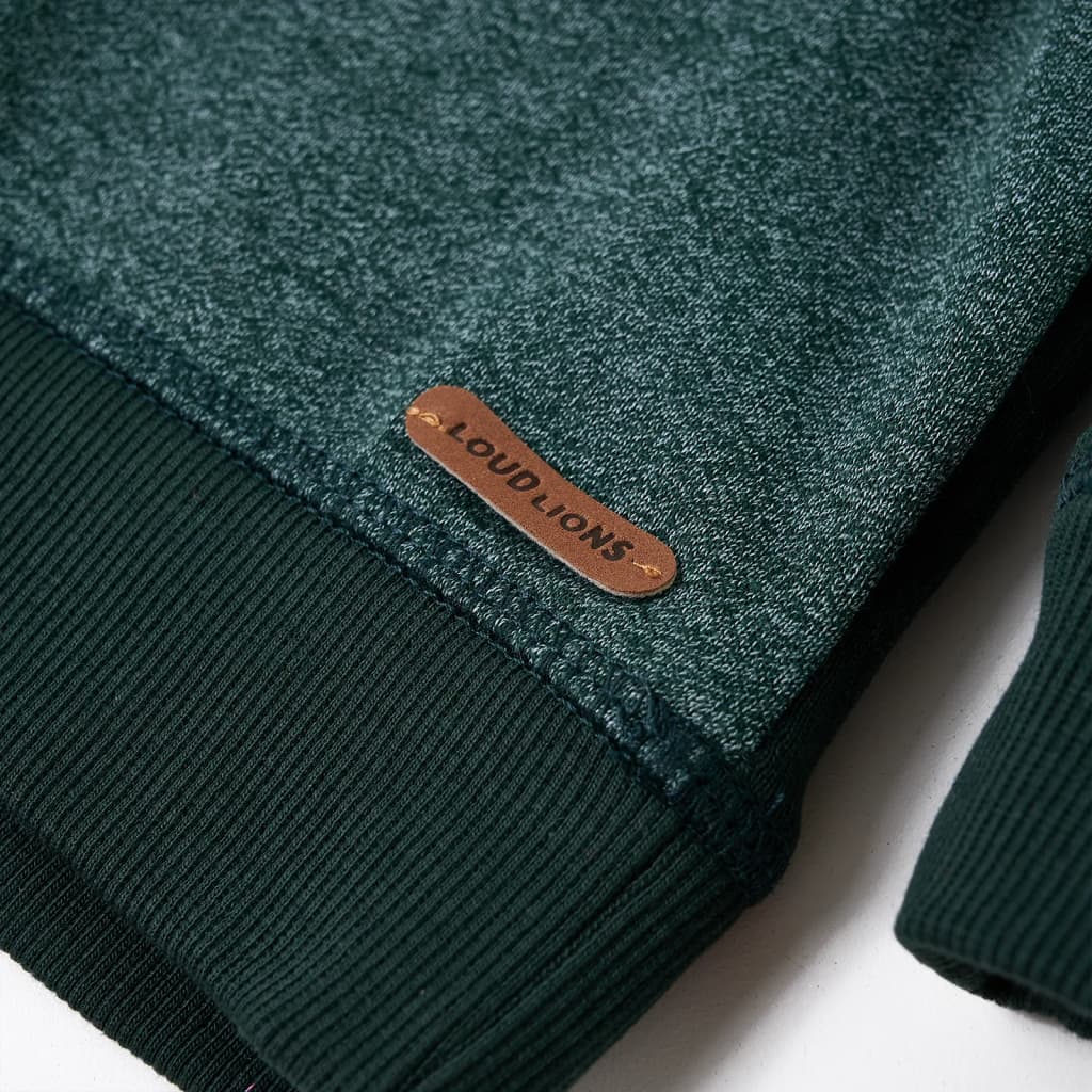 Sweat à capuche pour enfant taille 92 vert foncé - 92 (1 5-2 ans) - number 6.