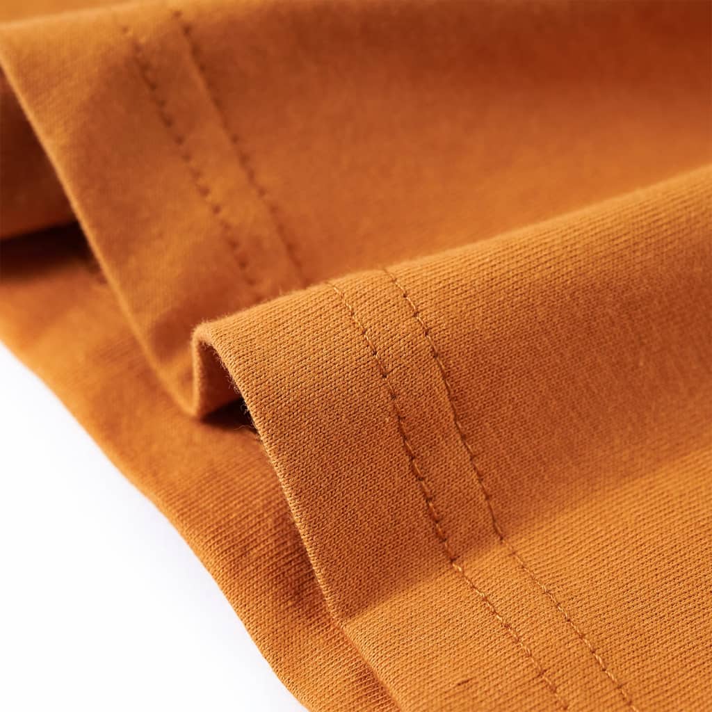 T-shirt manches longues pour enfant taille 92 cm jaune ocre - ocre, 92 (1 5-2 ans) - number 6.