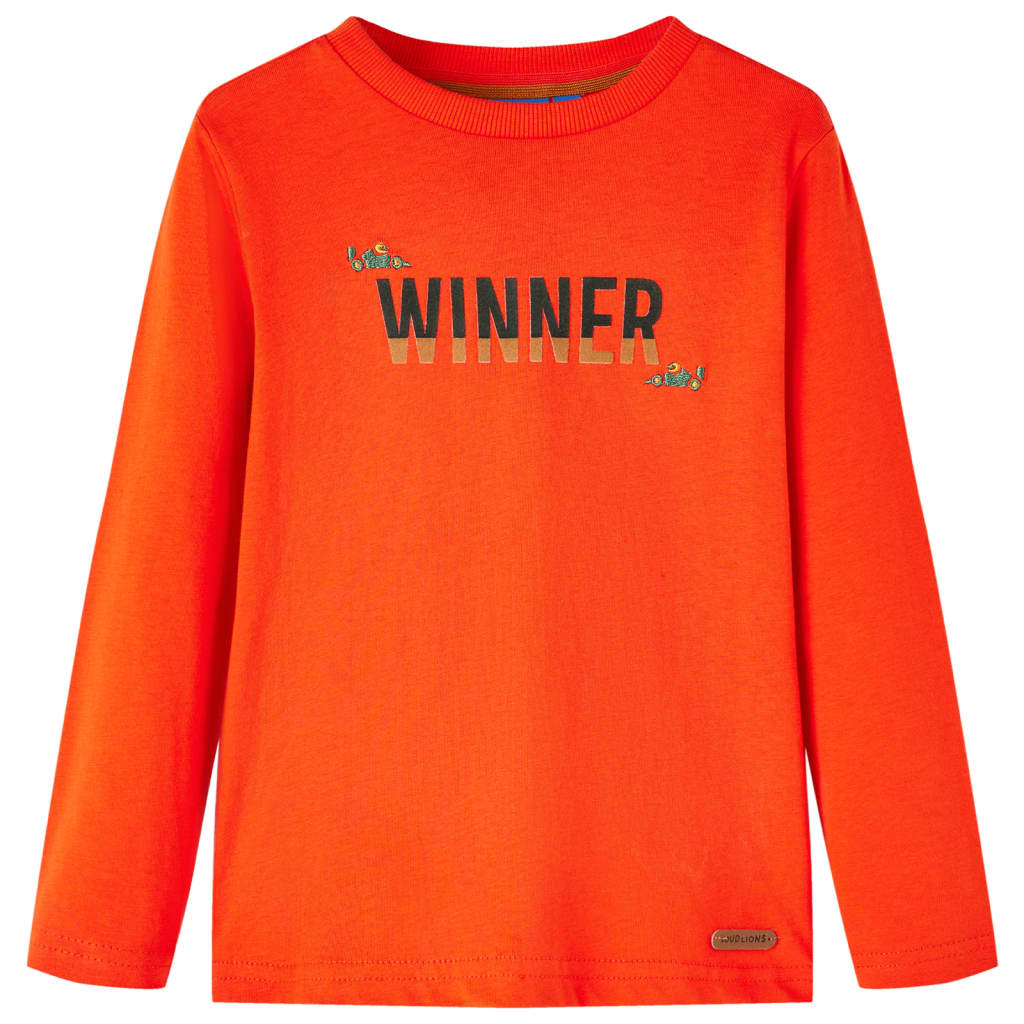 T-shirt à manches longues pour enfant taille 92 cm - orange, 92 (1 5-2 ans) - number 1.