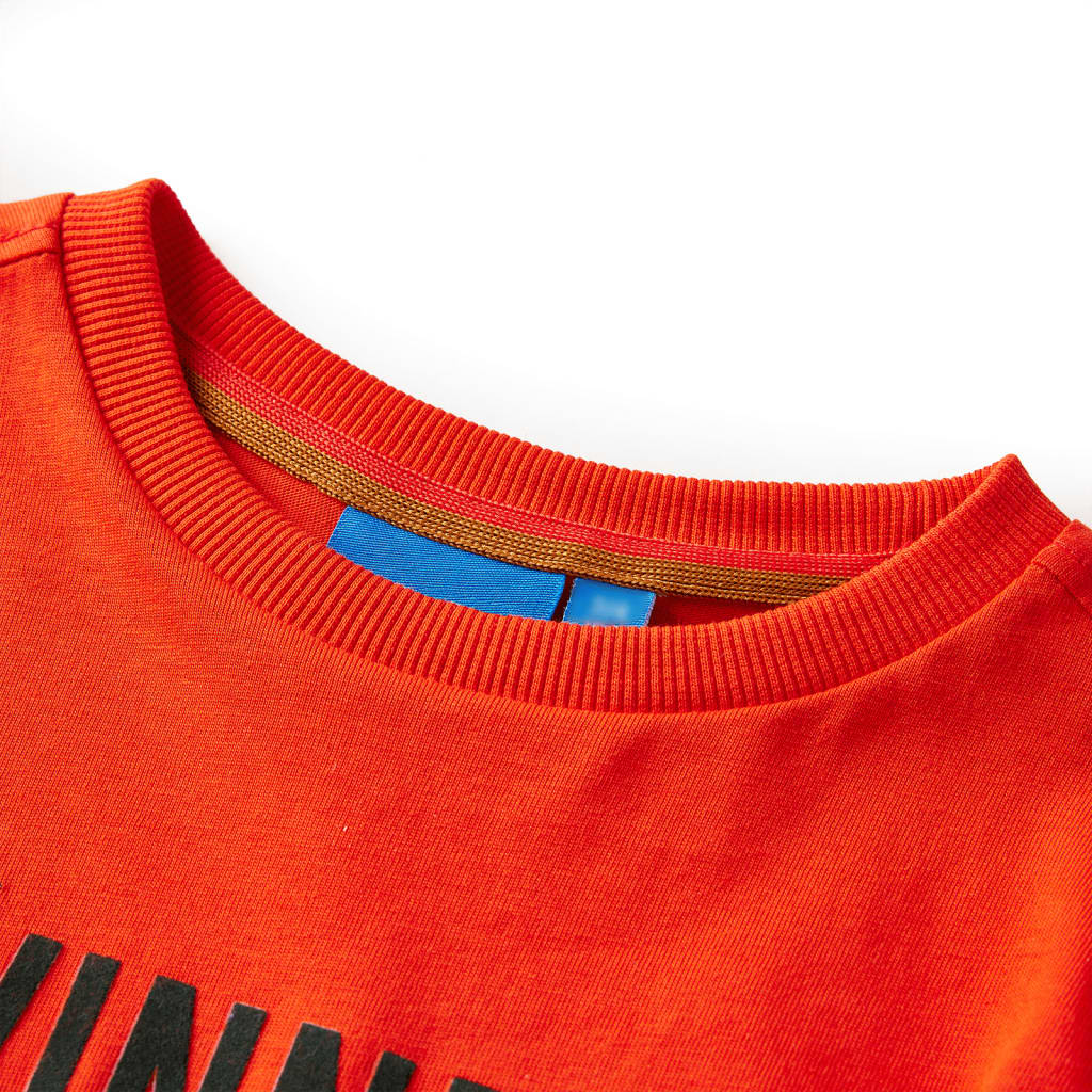 T-shirt à manches longues pour enfant taille 92 cm - orange, 92 (1 5-2 ans) - number 3.