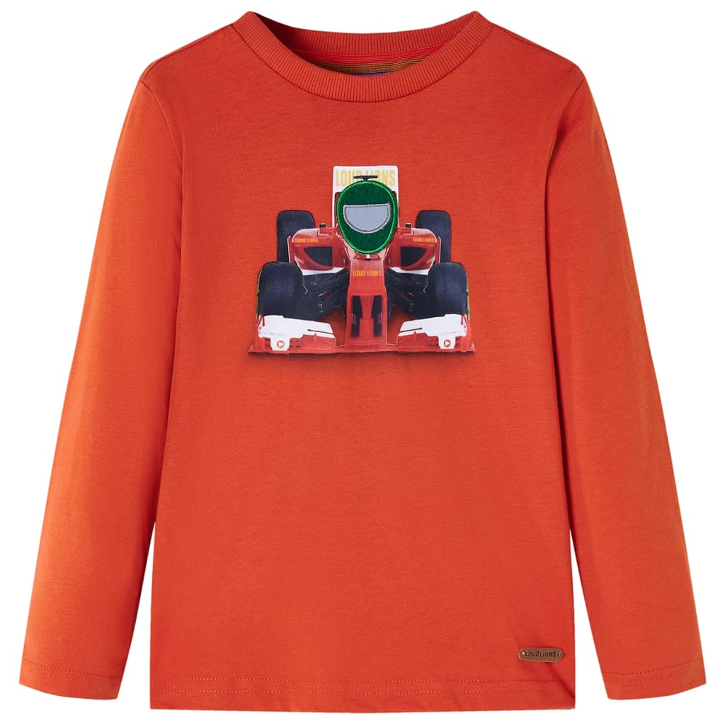 T-shirt à manches longues pour enfant taille 92 cm - orange, 92 (1 5-2 ans) - number 1.