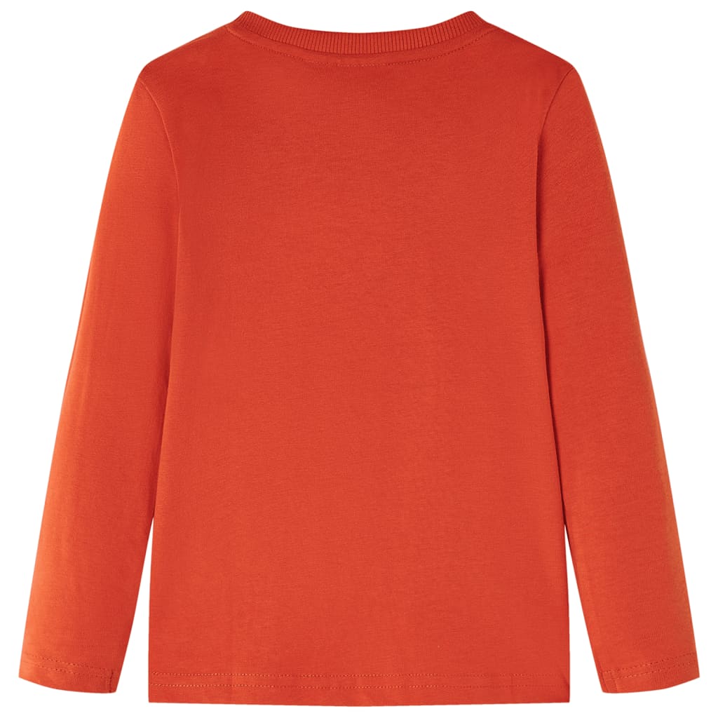T-shirt à manches longues pour enfant taille 92 cm - orange, 92 (1 5-2 ans) - number 2.