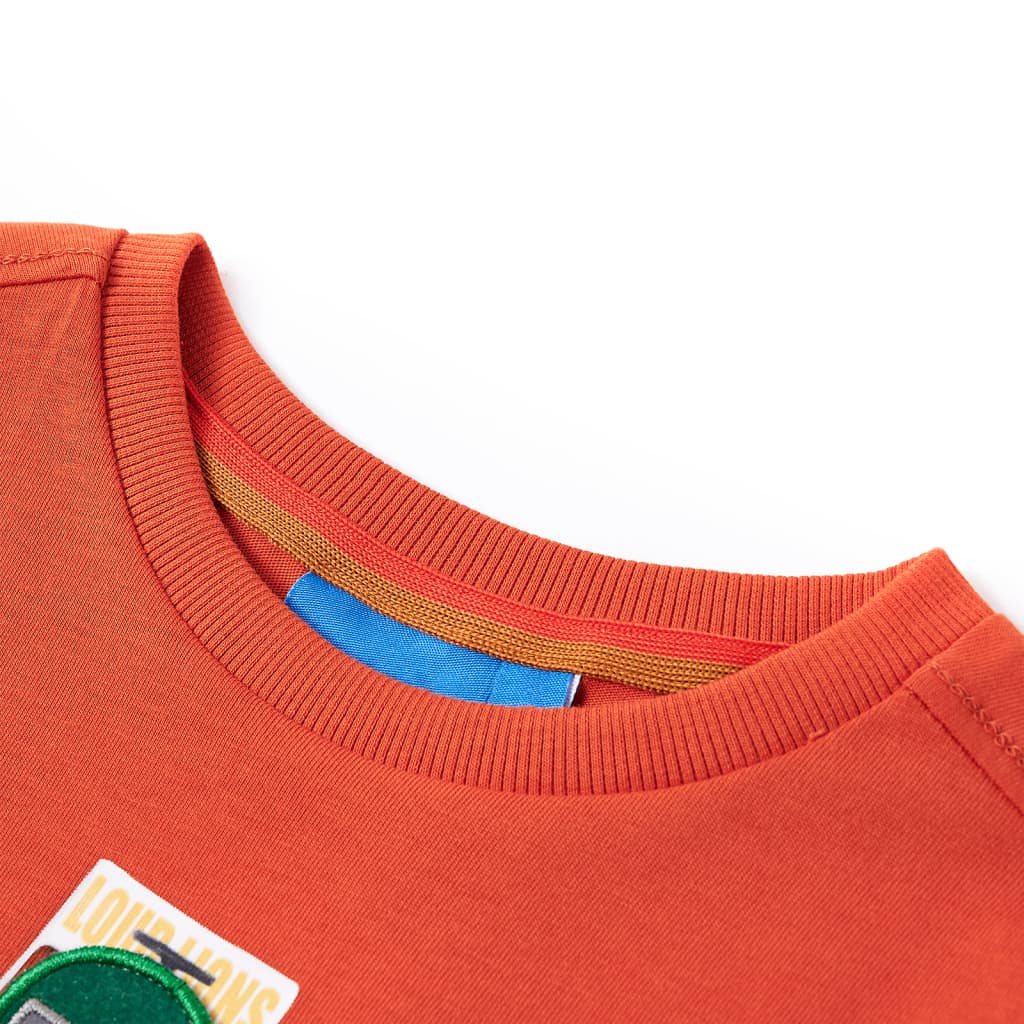 T-shirt à manches longues pour enfant taille 92 cm - orange, 92 (1 5-2 ans) - number 3.