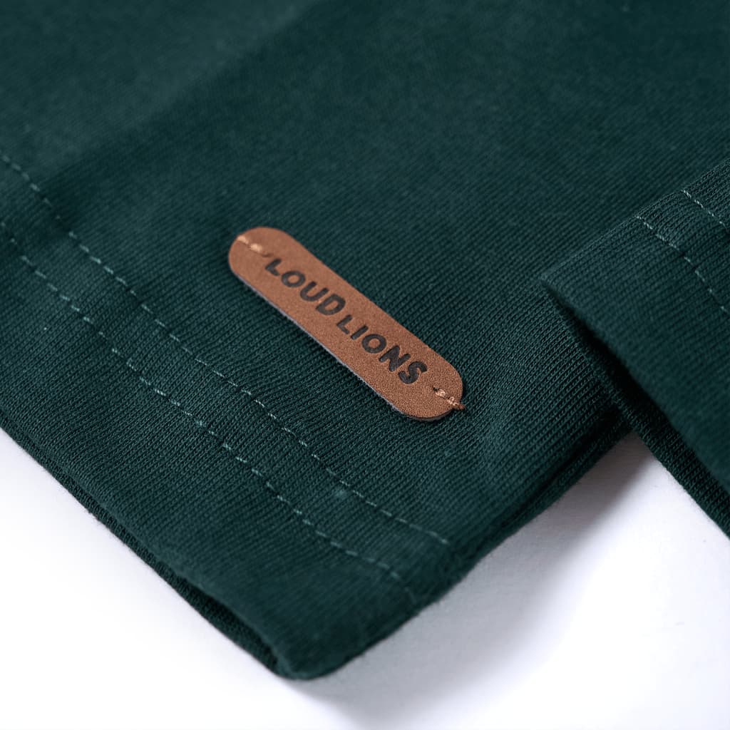 T-shirt à manches longues pour enfant taille 92 cm - vert foncé, 92 (1 5-2 ans) - number 5.