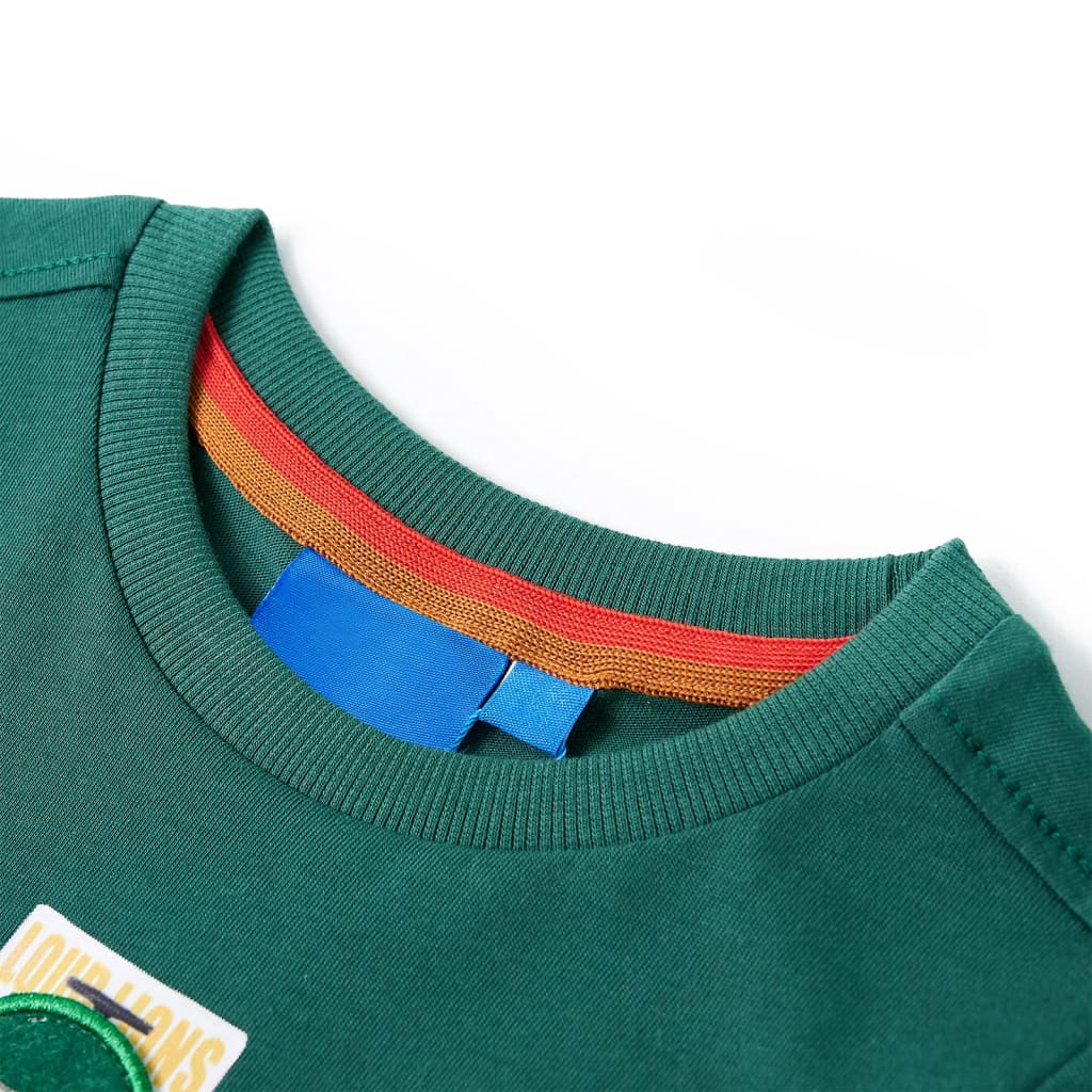 T-shirt à manches longues pour enfant taille 92 cm - vert, 92 (1 5-2 ans) - number 3.