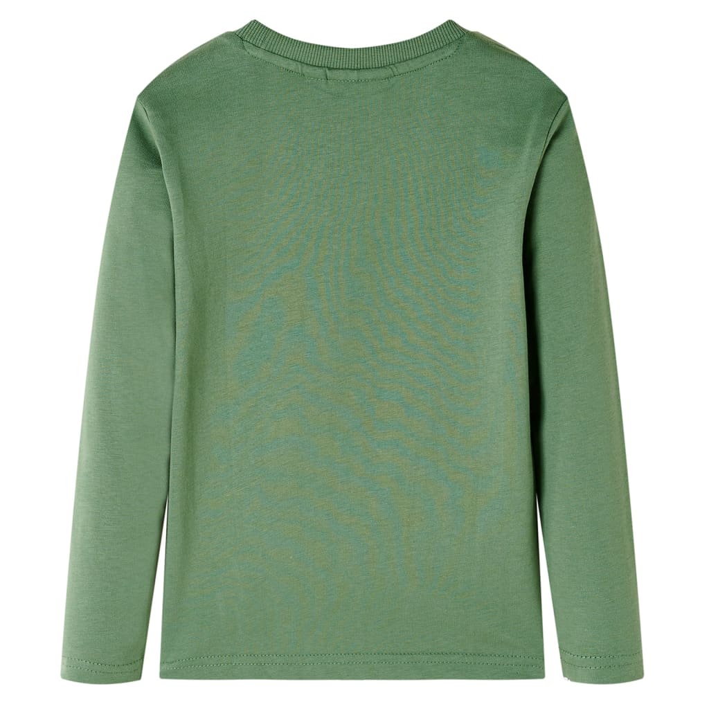 T-shirt à manches longues pour enfant taille 92 kaki clair - kaki, 92 (1 5-2 ans) - number 2.