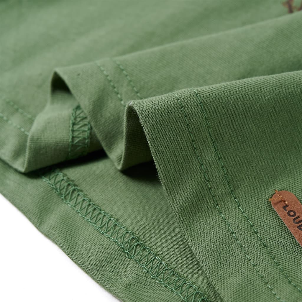 T-shirt à manches longues pour enfant taille 92 kaki clair - kaki, 92 (1 5-2 ans) - number 6.