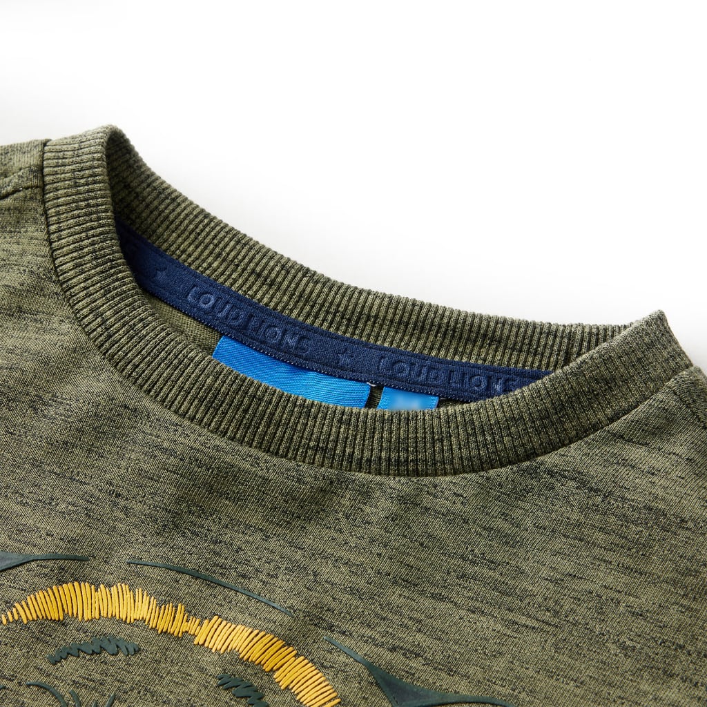 T-shirt à manches longues pour enfant taille 92 couleur kaki - kaki, 92 (1 5-2 ans) - number 3.