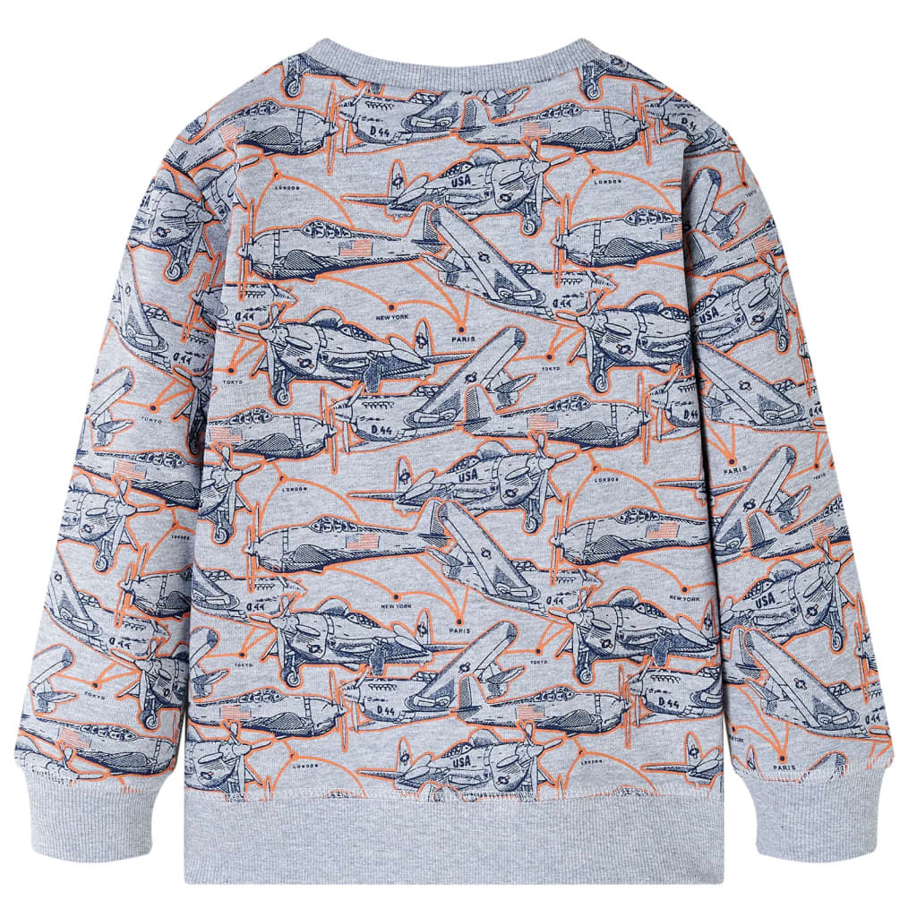 Sweat-shirt pour enfant taille 92 gris chiné - 92 (1 5-2 ans) - number 2.