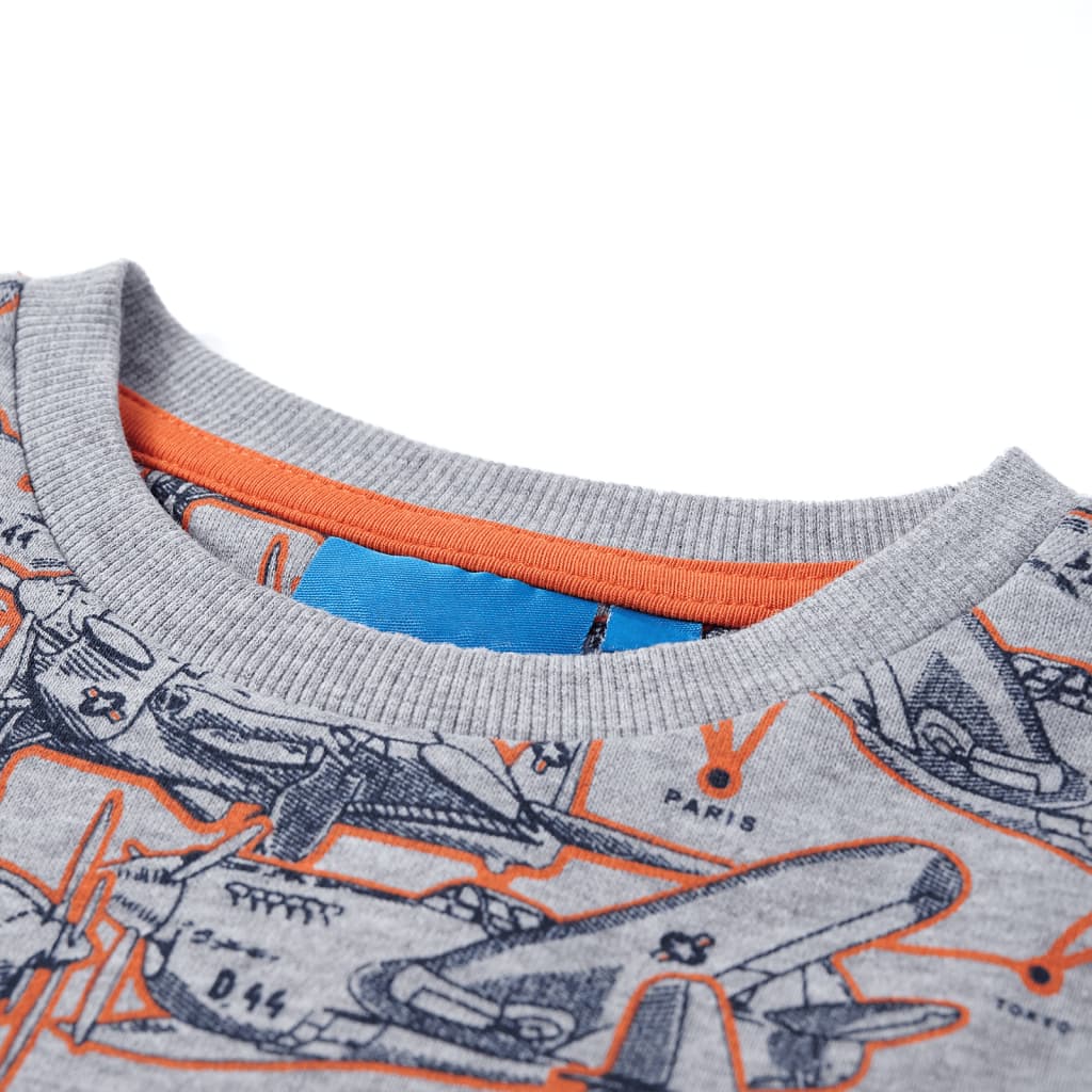 Sweat-shirt pour enfant taille 92 gris chiné - 92 (1 5-2 ans) - number 3.