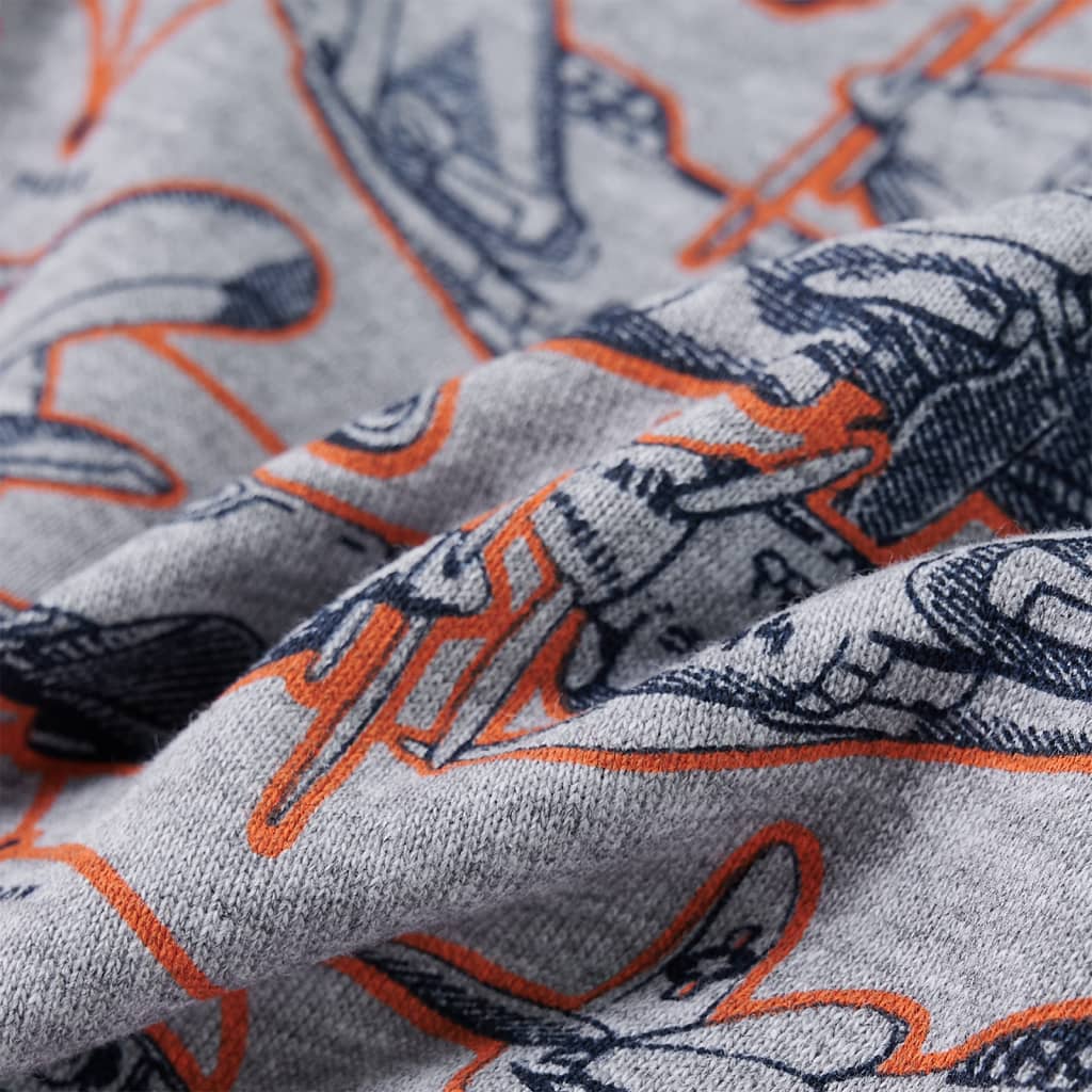 Sweat-shirt pour enfant taille 92 gris chiné - 92 (1 5-2 ans) - number 7.