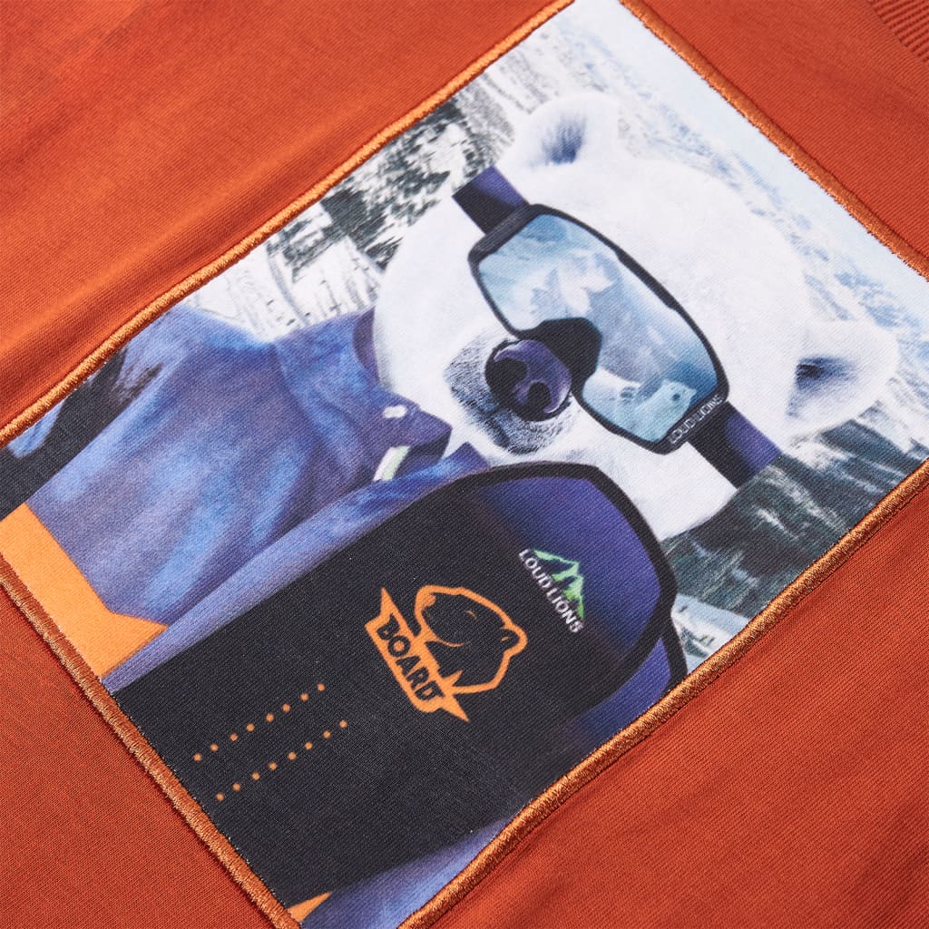 T-shirt à manches longues pour enfant taille 92 - couleur rouille, 92 (1 5-2 ans) - number 4.