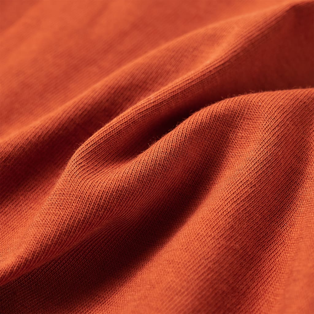 T-shirt à manches longues pour enfant taille 92 - couleur rouille, 92 (1 5-2 ans) - number 7.