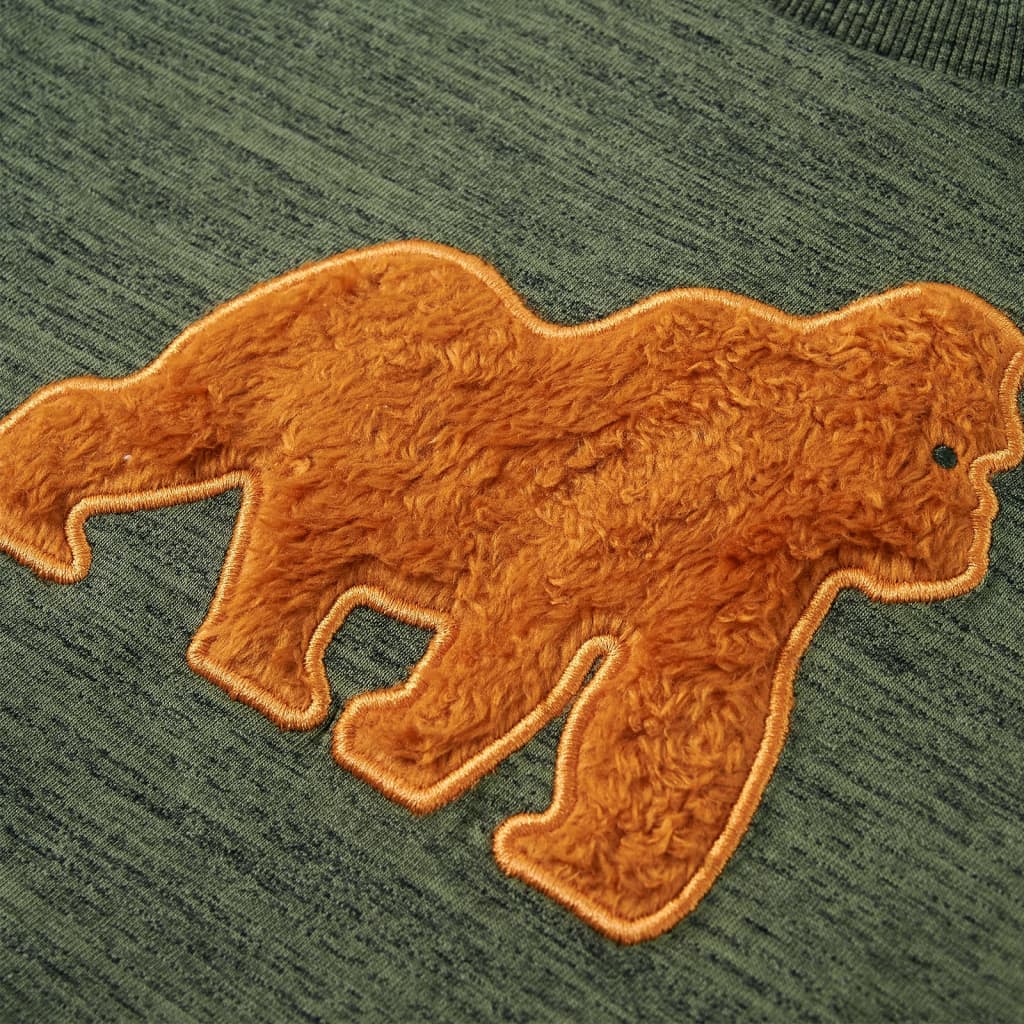 T-shirt à manches longues pour enfant taille 92 couleur kaki - kaki, 92 (1 5-2 ans) - number 4.