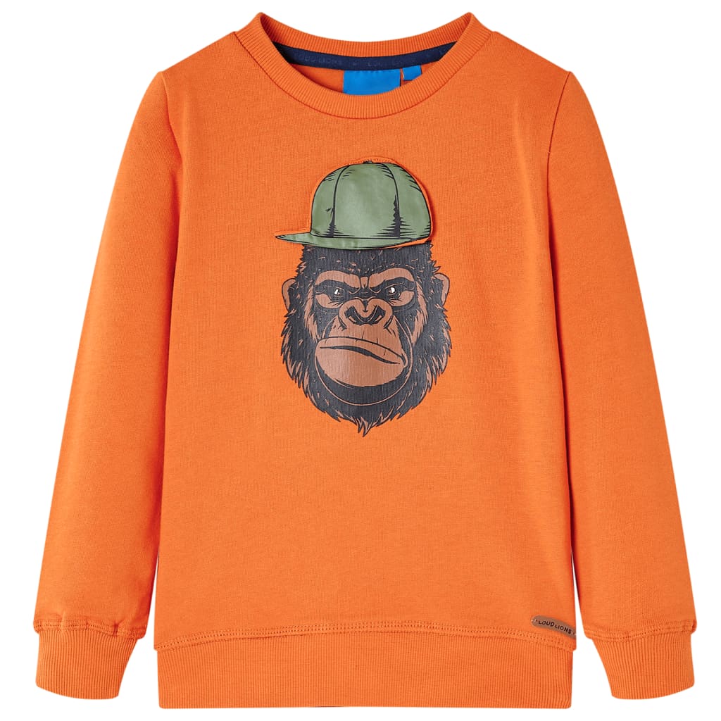 Sweat-shirt pour enfant taille 92 - orange, 140 (9-10 ans) - number 1.