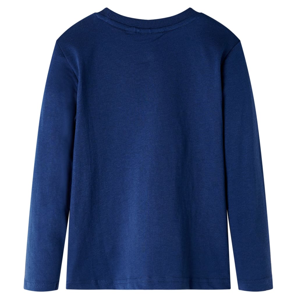 T-shirt manches longues pour enfant taille 92 - bleu marine, 92 (1 5-2 ans) - number 2.