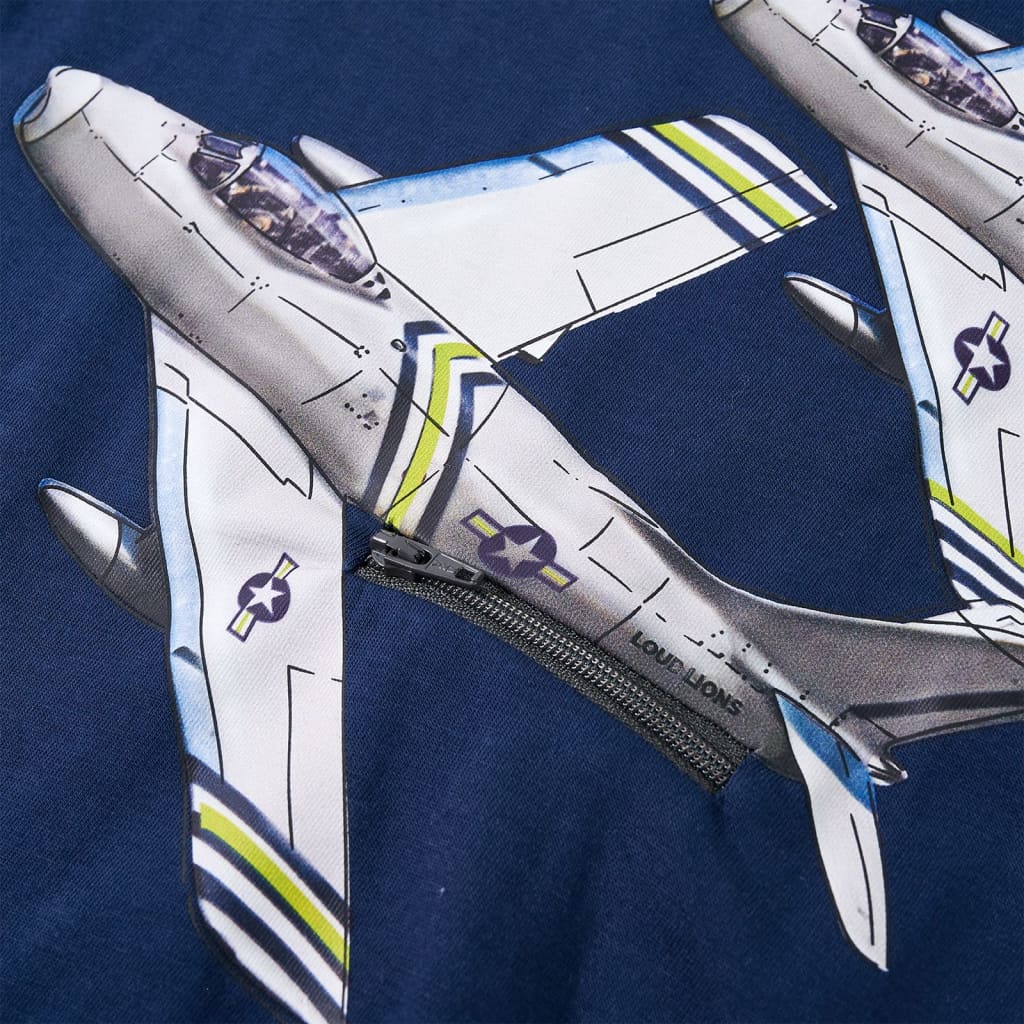 T-shirt manches longues pour enfant taille 92 - bleu marine, 92 (1 5-2 ans) - number 4.