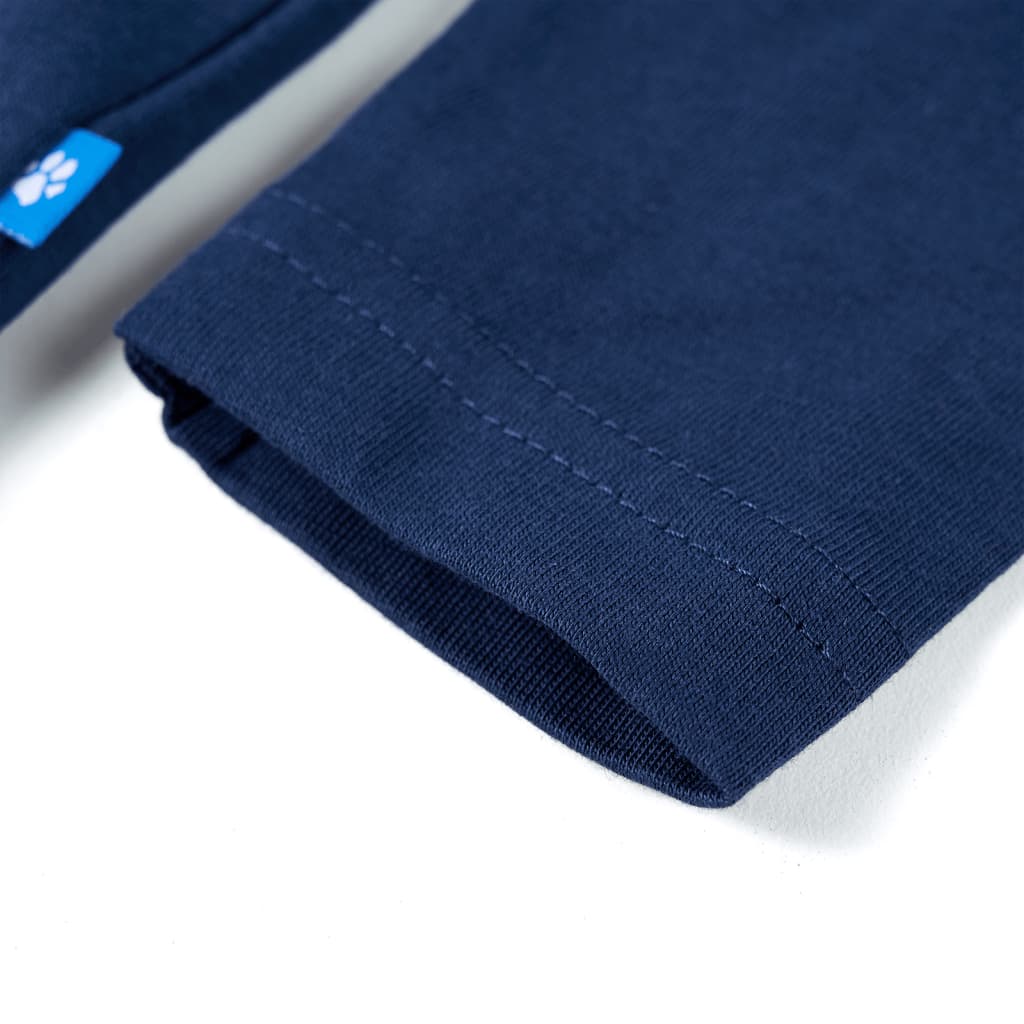 T-shirt manches longues pour enfant taille 92 - bleu marine, 92 (1 5-2 ans) - number 6.