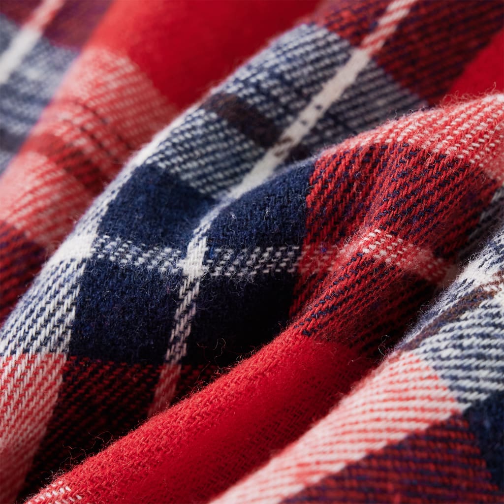 Chemise à carreaux pour enfant rouge et bleu marine taille 92 - 92 (1 5-2 ans) - number 7.