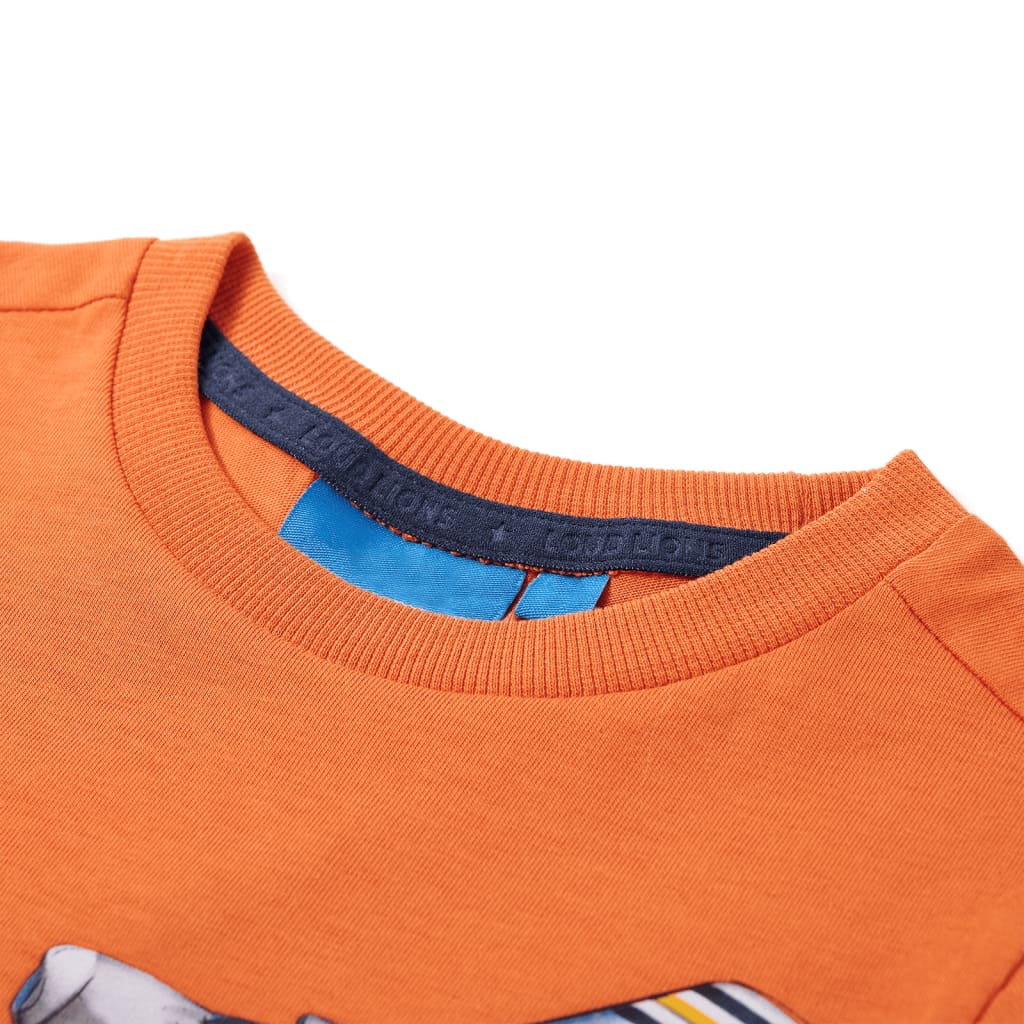 T-shirt à manches longues pour enfant taille 92 cm - orange, 92 (1 5-2 ans) - number 3.