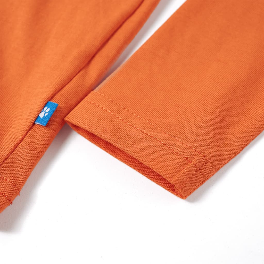 T-shirt à manches longues pour enfant taille 92 cm - orange, 92 (1 5-2 ans) - number 6.