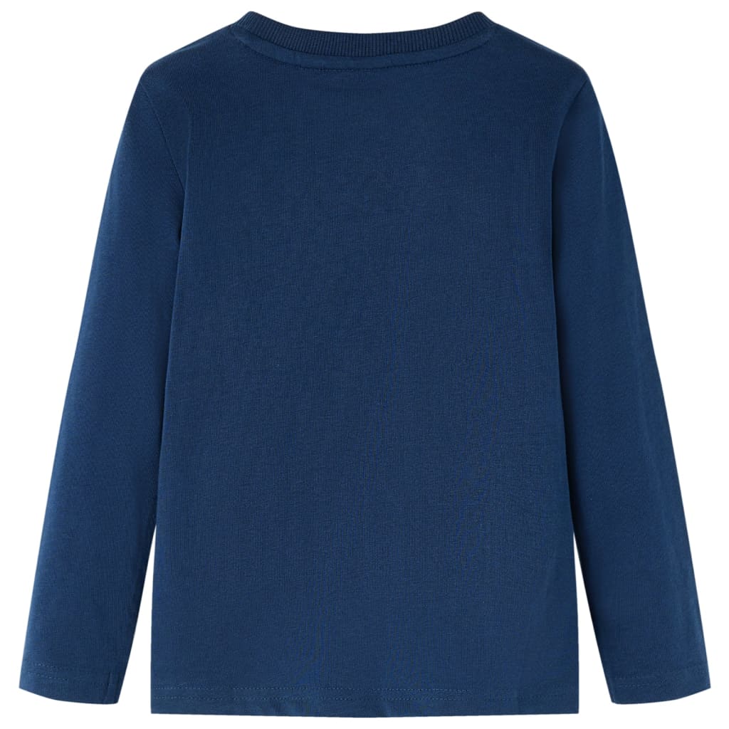 T-shirt manches longues pour enfant taille 92 - bleu marine, 92 (1 5-2 ans) - number 2.
