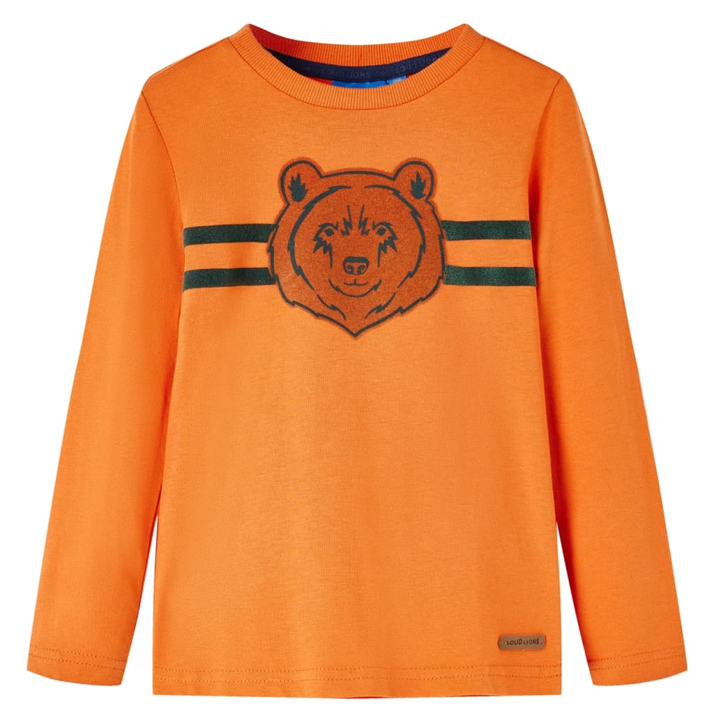 T-shirt à manches longues pour enfant taille 92 cm - orange, 92 (1 5-2 ans) - number 1.