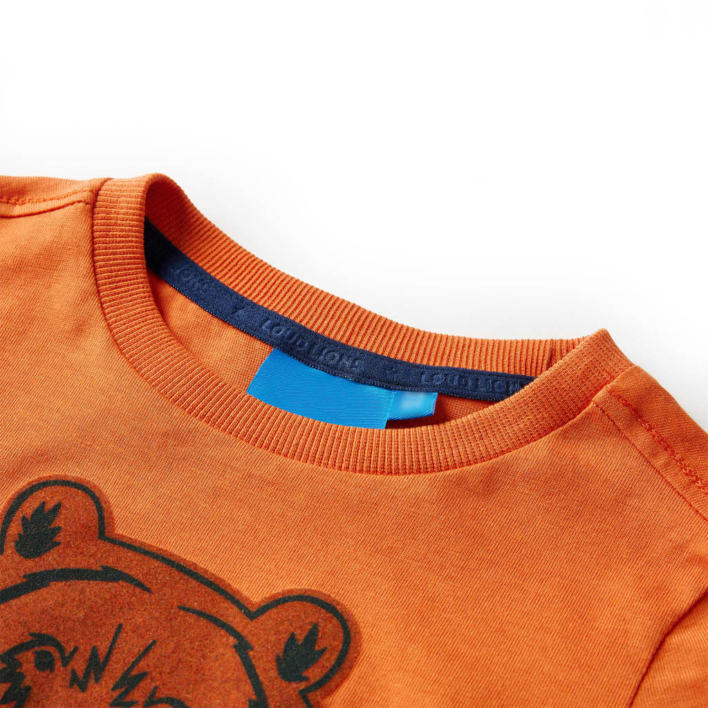 T-shirt à manches longues pour enfant taille 92 cm - orange, 92 (1 5-2 ans) - number 3.
