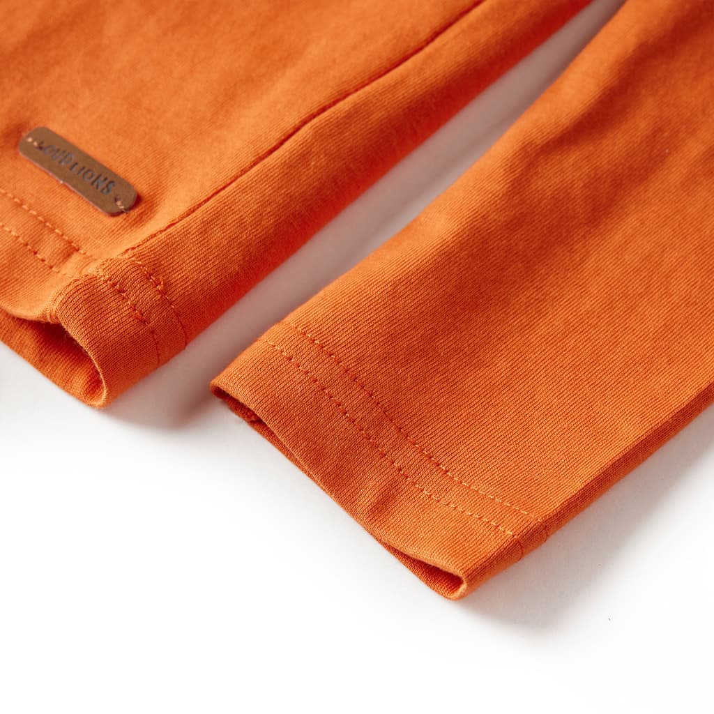 T-shirt à manches longues pour enfant taille 92 cm - orange, 92 (1 5-2 ans) - number 5.