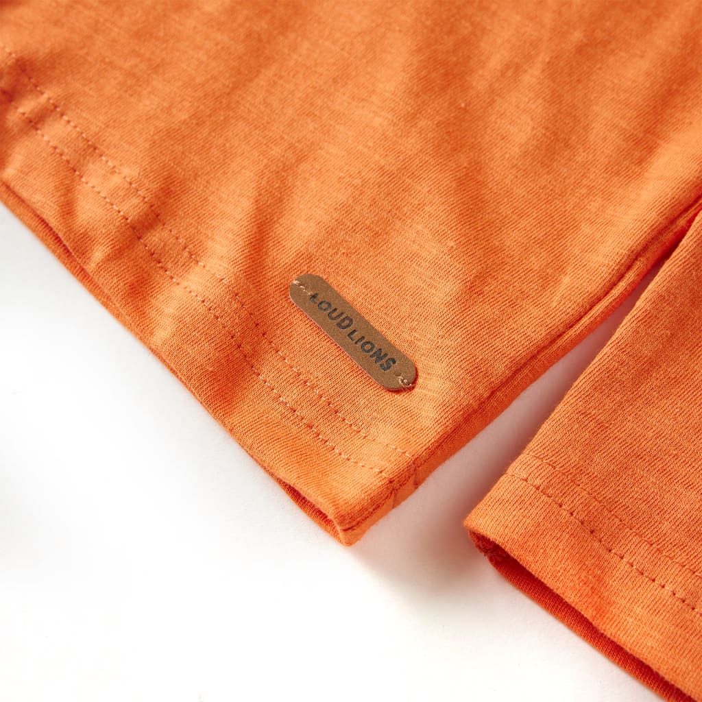 T-shirt à manches longues pour enfant taille 92 cm - orange, 92 (1 5-2 ans) - number 5.