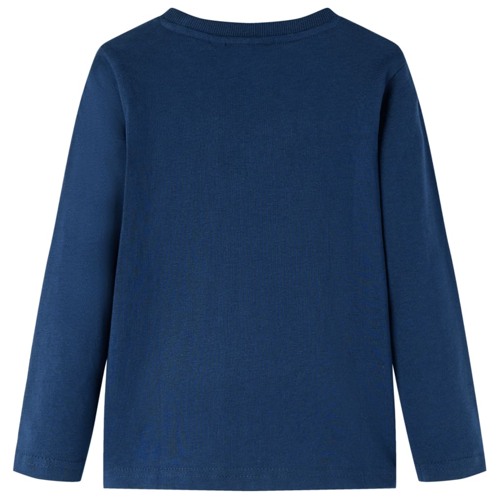 T-shirt manches longues pour enfant taille 92 - bleu marine, 92 (1 5-2 ans) - number 2.