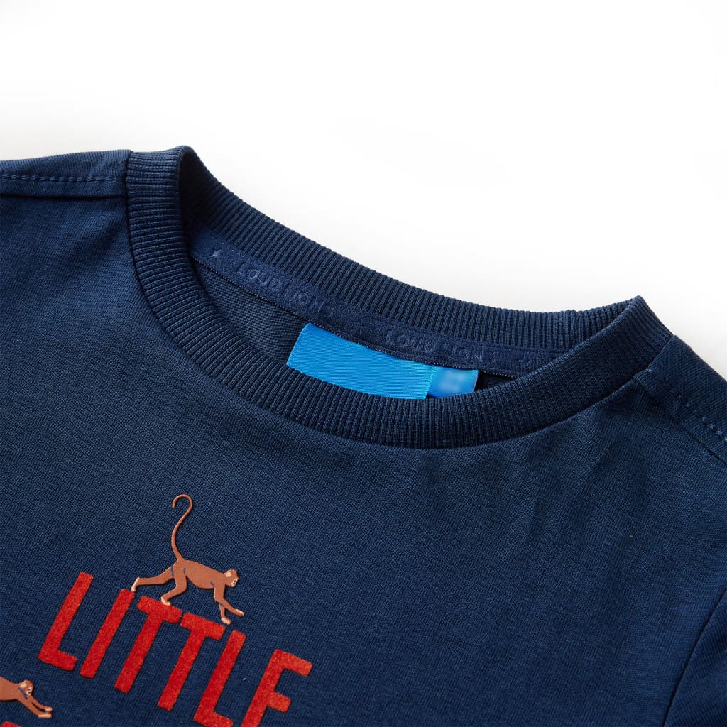 T-shirt manches longues pour enfant taille 92 - bleu marine, 92 (1 5-2 ans) - number 3.