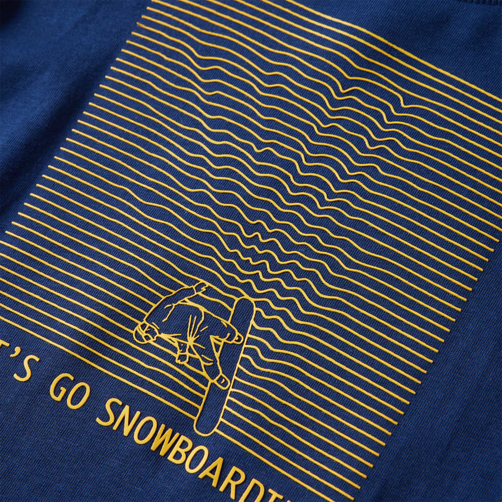 T-shirt manches longues pour enfant taille 92 bleu marine - 92 (1 5-2 ans) - number 4.