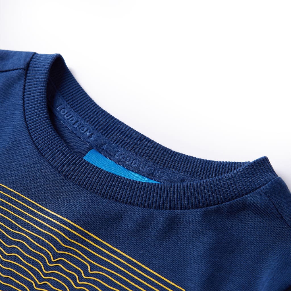 T-shirt manches longues pour enfant taille 92 bleu marine - 92 (1 5-2 ans) - number 3.