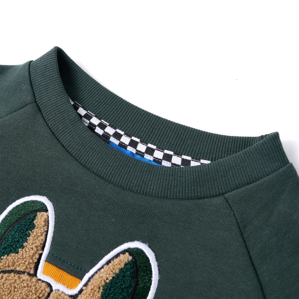 Sweat-shirt pour enfant taille 92 vert foncé - 92 (1 5-2 ans) - number 3.