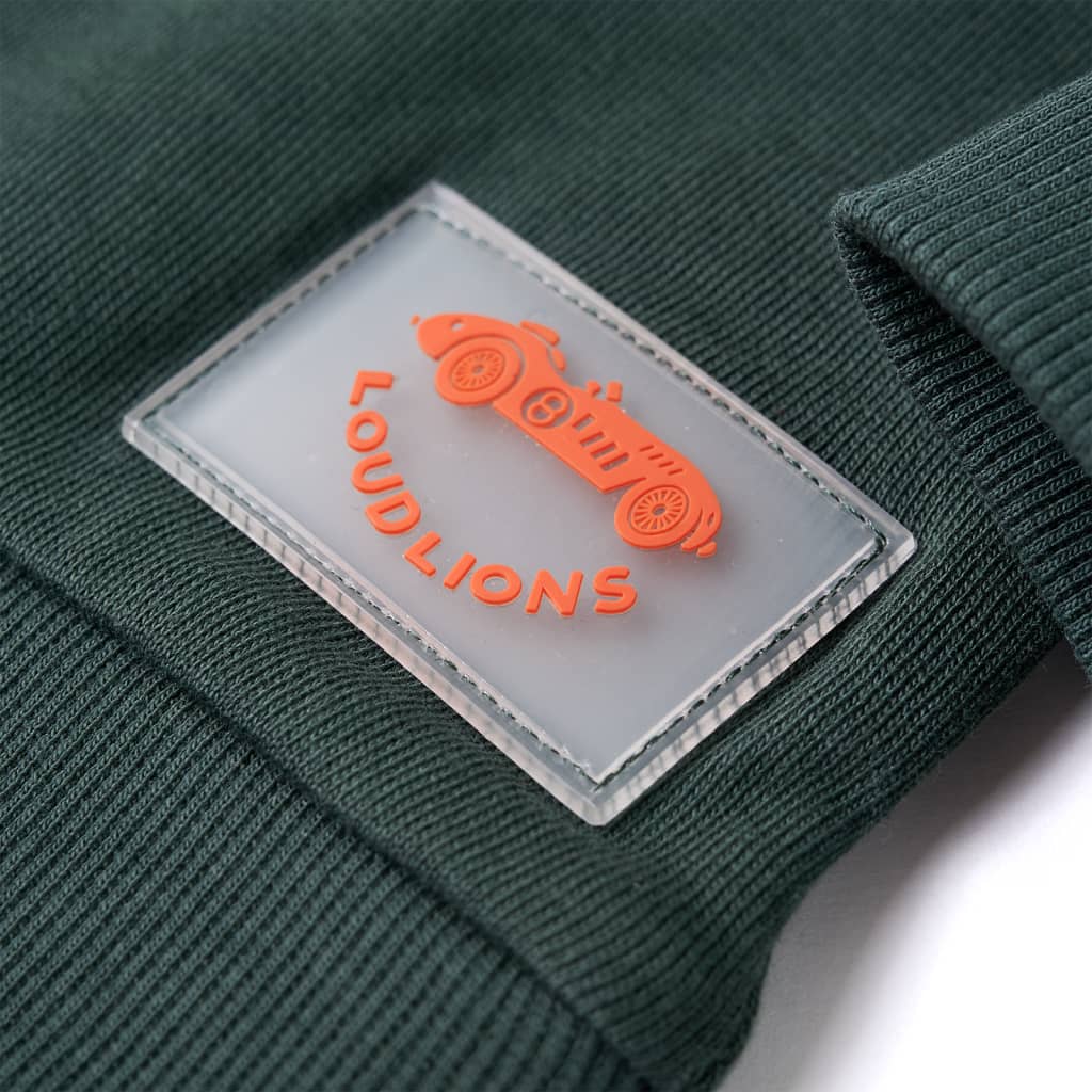 Sweat-shirt pour enfant taille 92 vert foncé - 92 (1 5-2 ans) - number 5.