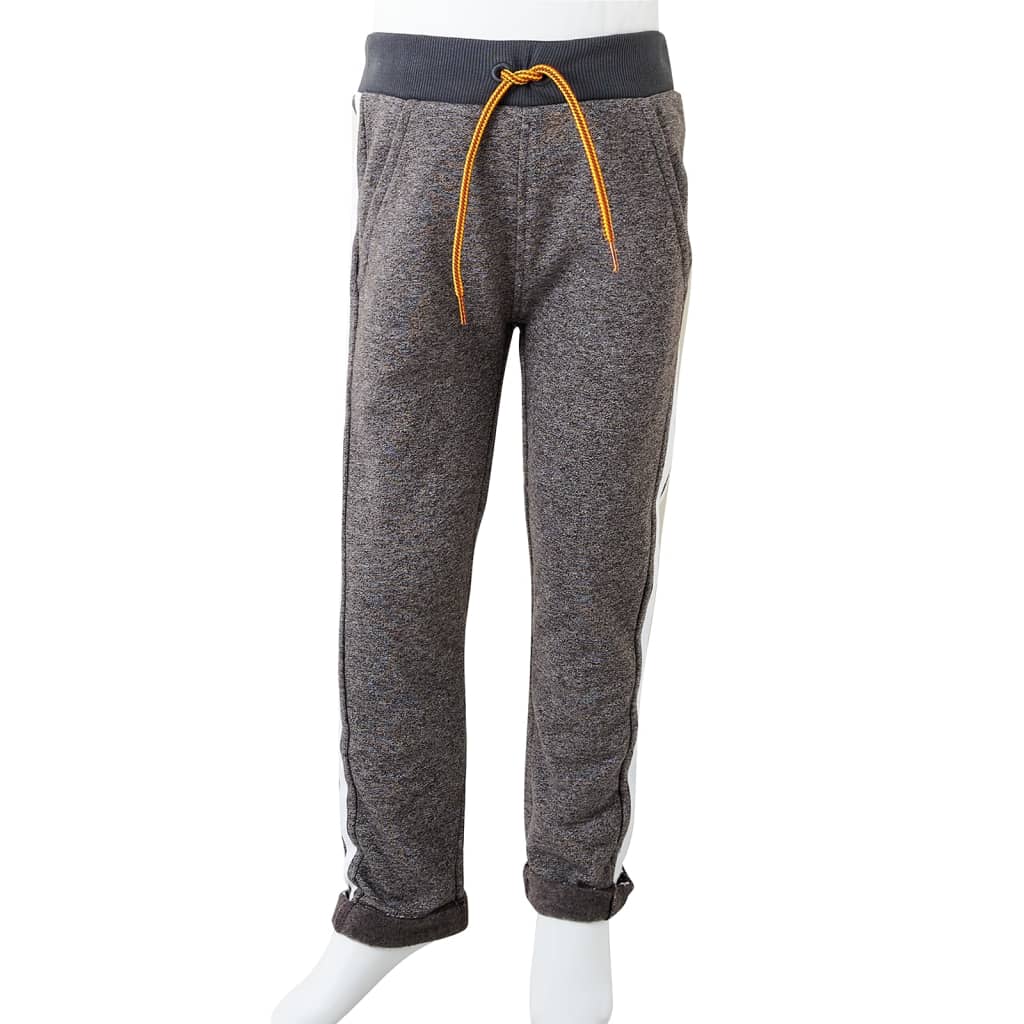 Pantalon de jogging pour enfant taille 92 gris foncé chiné - 92 (1 5-2 ans) - number 9.