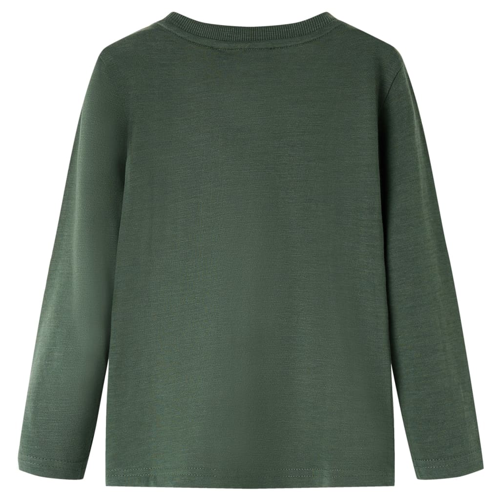 T-shirt à manches longues pour enfant taille 92 cm - vert foncé, 92 (1 5-2 ans) - number 2.