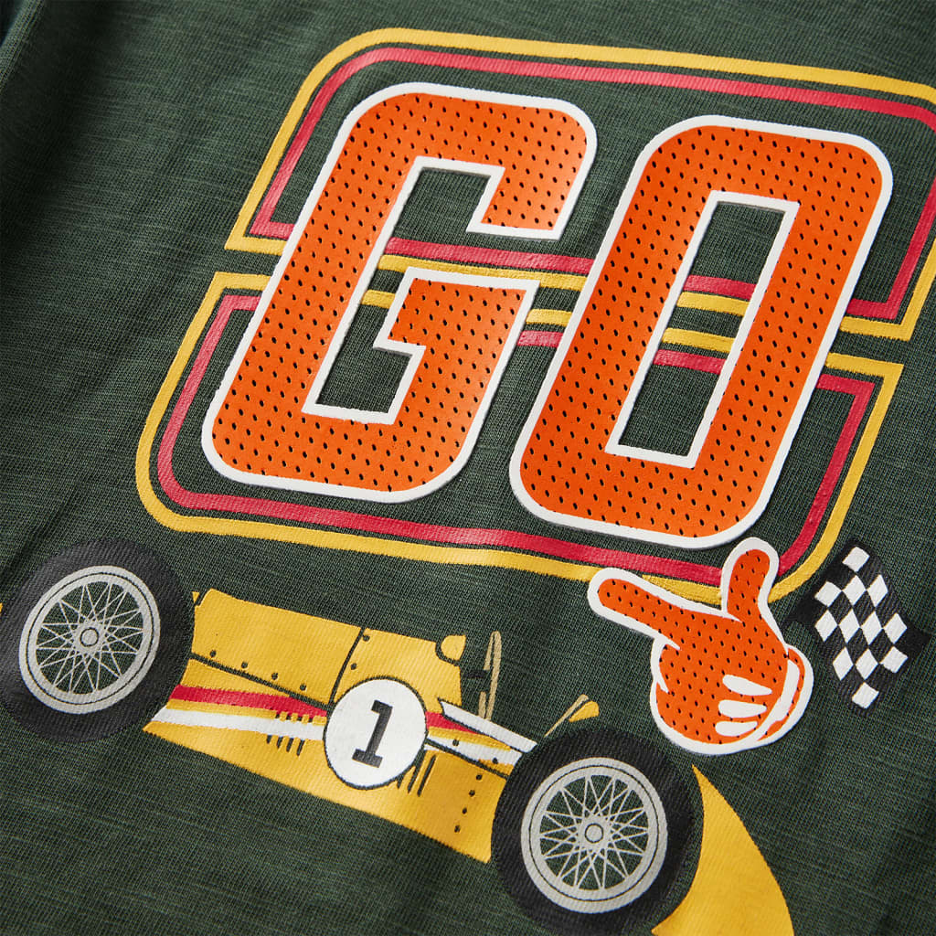 T-shirt à manches longues pour enfant taille 92 cm - vert foncé, 92 (1 5-2 ans) - number 4.