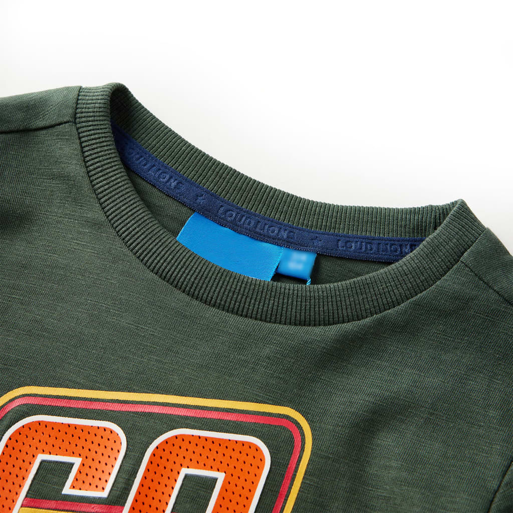 T-shirt à manches longues pour enfant taille 92 cm - vert foncé, 92 (1 5-2 ans) - number 3.