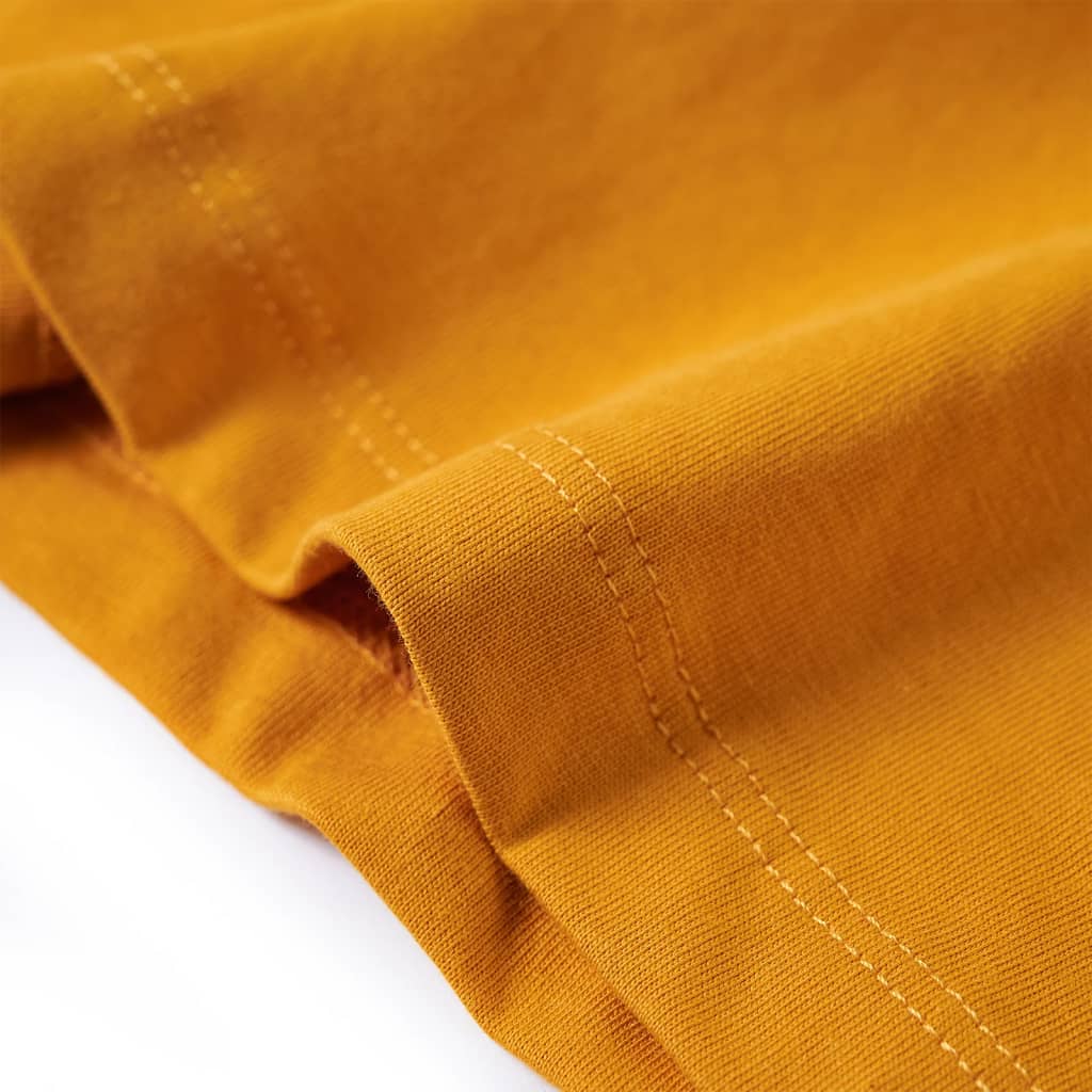 T-shirt manches longues pour enfant taille 92 jaune ocre - ocre, 92 (1 5-2 ans) - number 6.