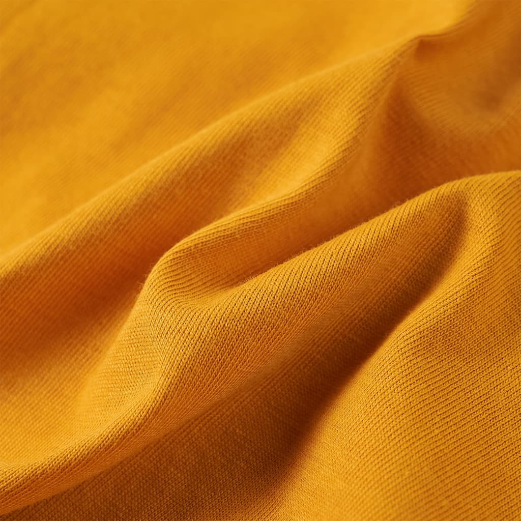 T-shirt manches longues pour enfant taille 92 jaune ocre - ocre, 92 (1 5-2 ans) - number 7.