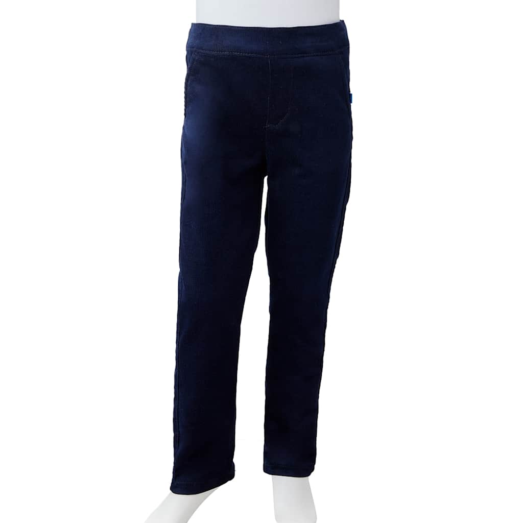 Pantalon pour enfant taille 92 bleu marine - cognac, 104 (3-4 ans) - number 9.